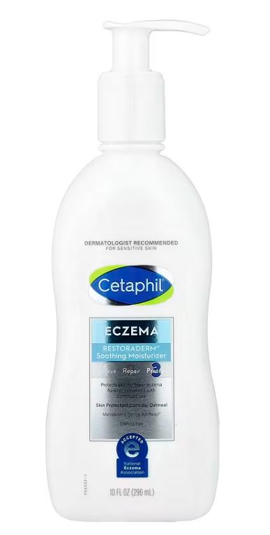 Cetaphil Eczema Restoraderm Soothing Moisturizer Lotion 1% 296ml Pump Btl